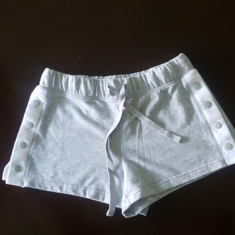 Colorblock Sides Button Snap  Varsity Shorts